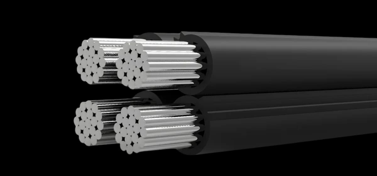 Nadzemni energetski kabl 0,6/1 kV sa aluminijumskim provodnicima i PE izolacijom (JUS X00-A).